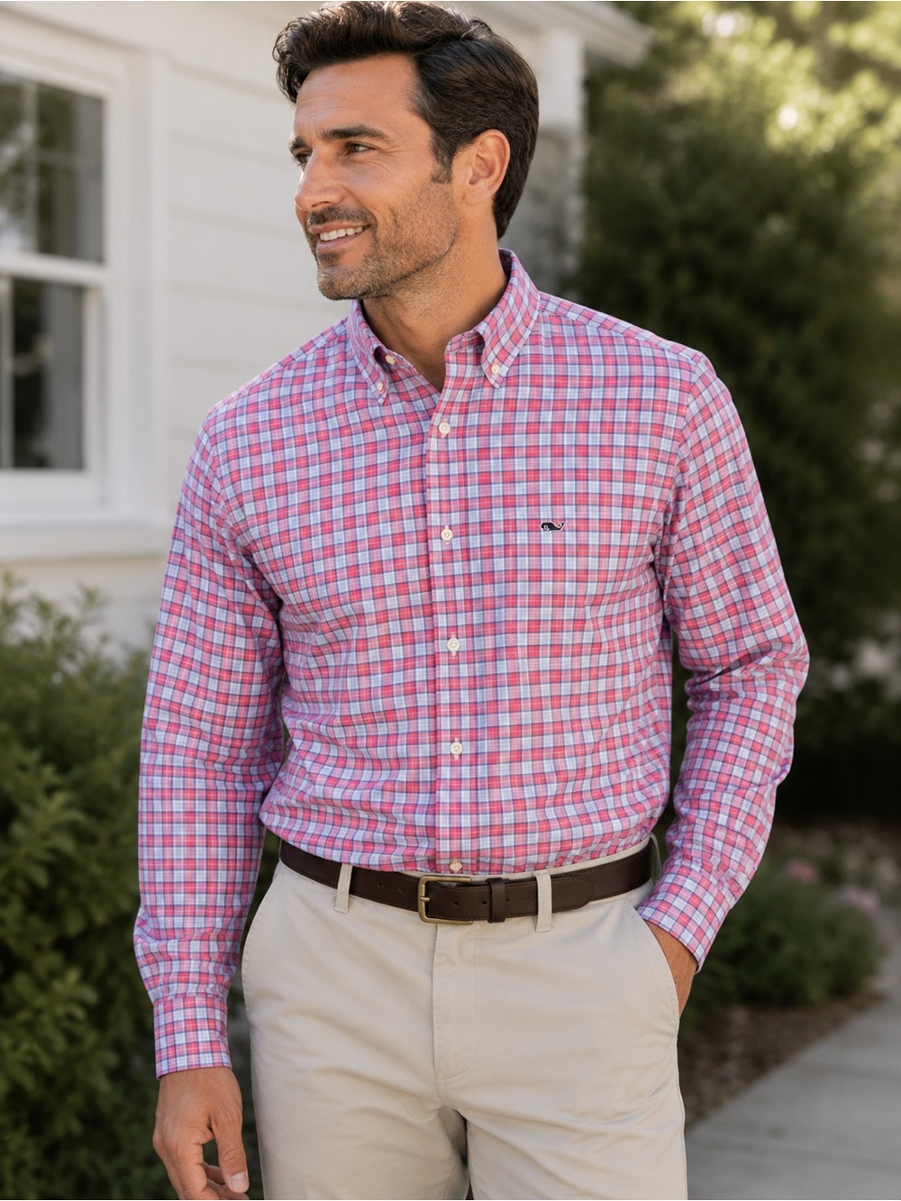 Vineyard Vines Featherweight Performance Plaid Button-Down Shirt